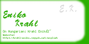 eniko krahl business card